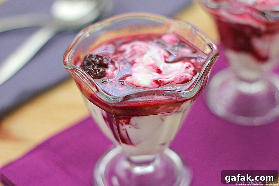 Greek Yogurt with Warm Berry Sauce