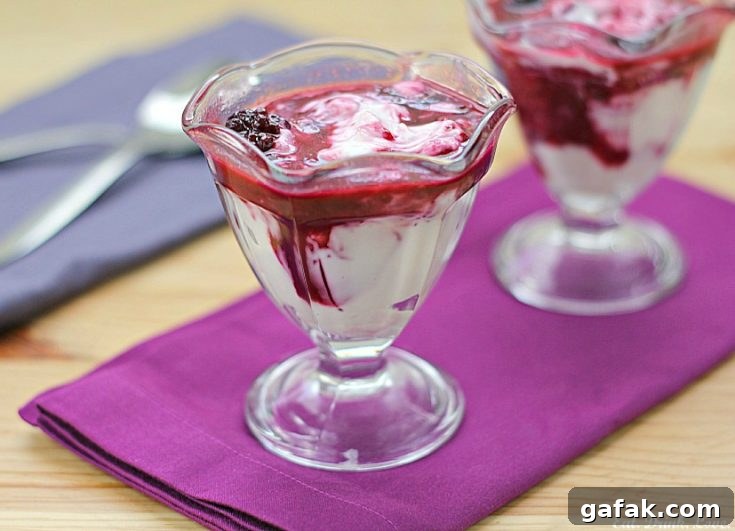 Greek Yogurt with Warm Berry Sauce