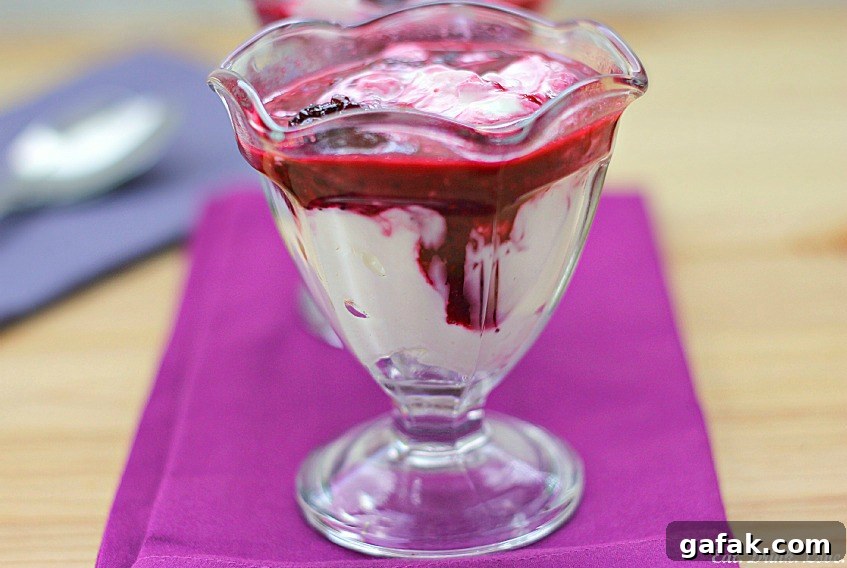Greek Yogurt with Warm Berry Sauce