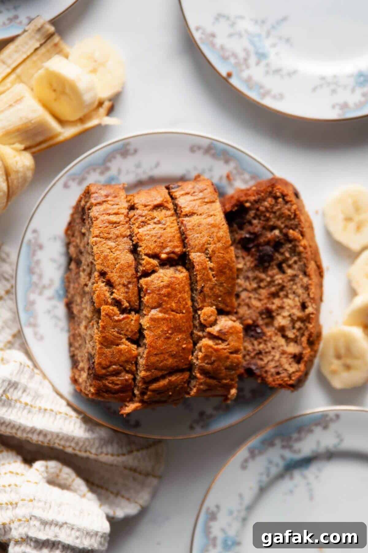 Moist Dairy-Free Banana Bread Recipe (Vegan-Friendly) 9 The softest dairy-free banana bread made without butter or milk.