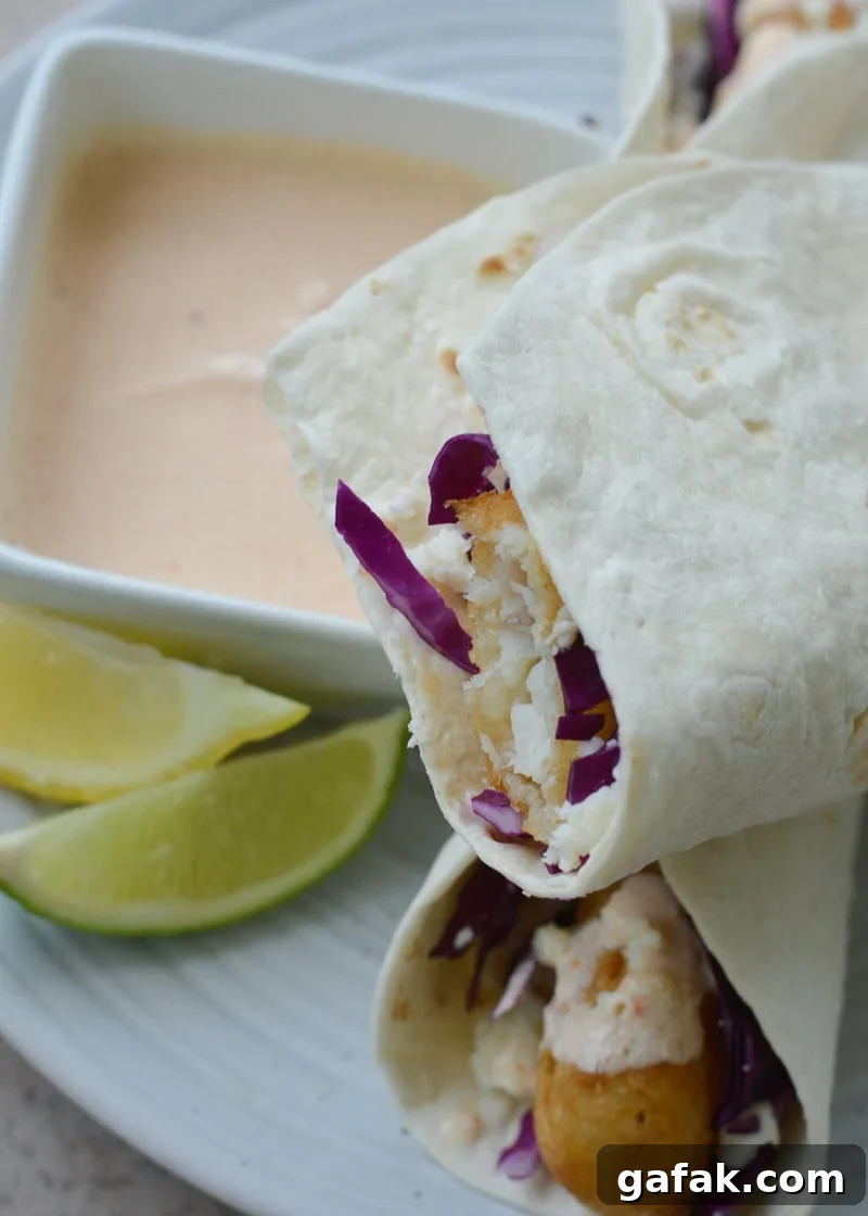 Crispy Air Fryer Fish Tacos with Lime Slaw 7 These easy Air Fryer Fish Tacos are ready in 20 minutes! Cooking frozen fish in the air fryer gives you perfectly crispy tacos with barely any work at all!