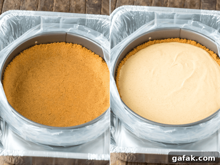 Cheesecake water bath