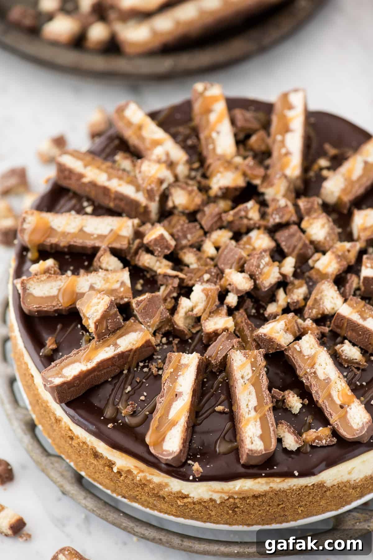 Finished Twix cheesecake
