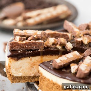 Twix cheesecake slice