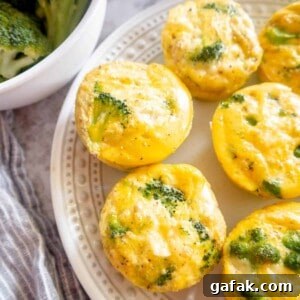 Broccoli egg muffins on a plate.