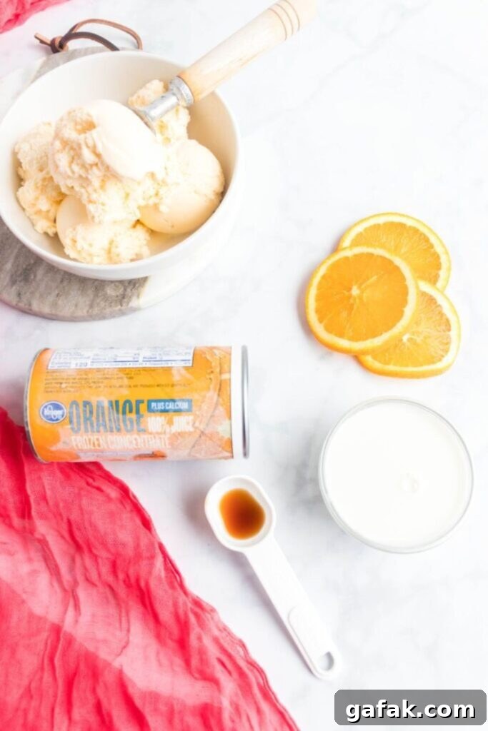 ingredients to make an orange juilius