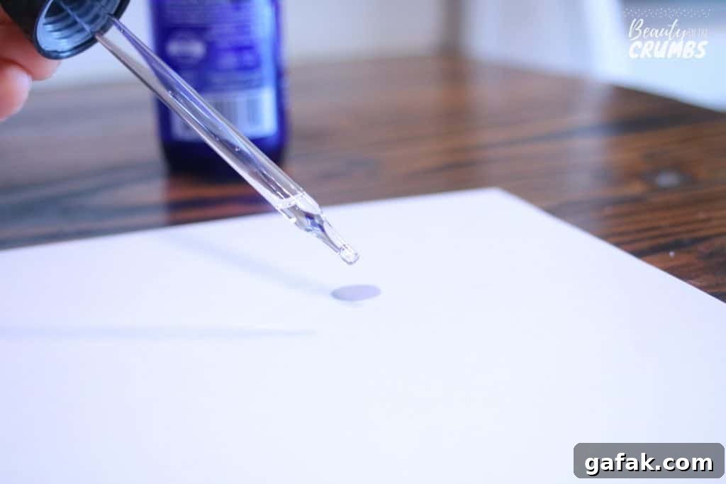 essential oil paper test