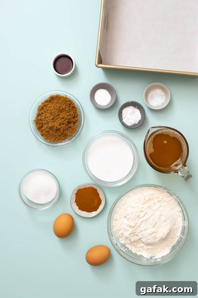 Ingredients for Snickerdoodle Blondies