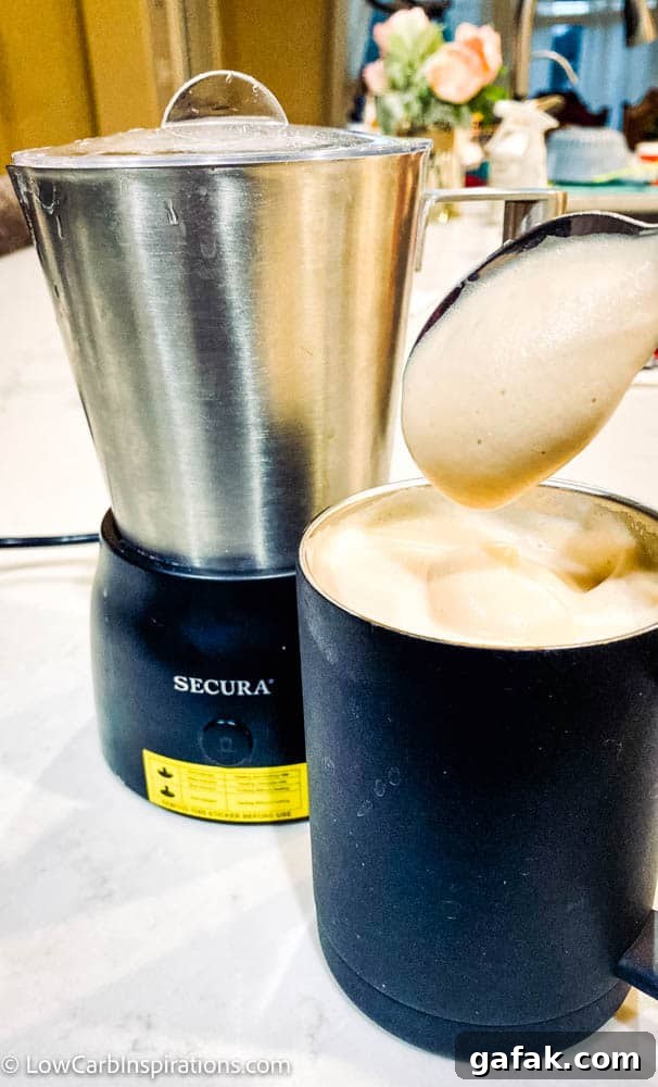 Sugar Free Vanilla Latte made without an espresso machine