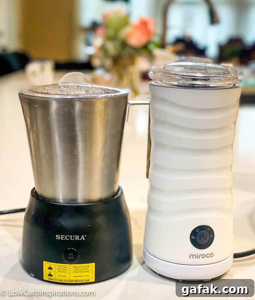 Milk frother machine types