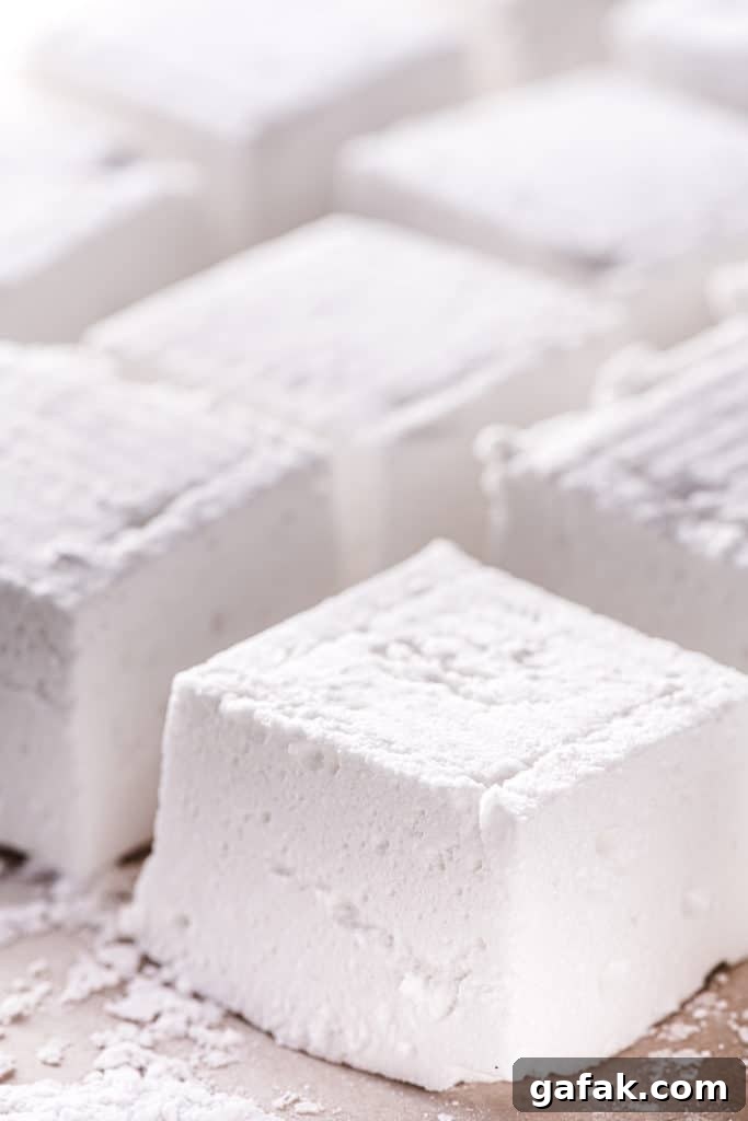 Fresh made keto marshmallows.