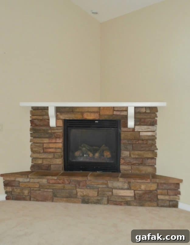 fireplace walls makeover