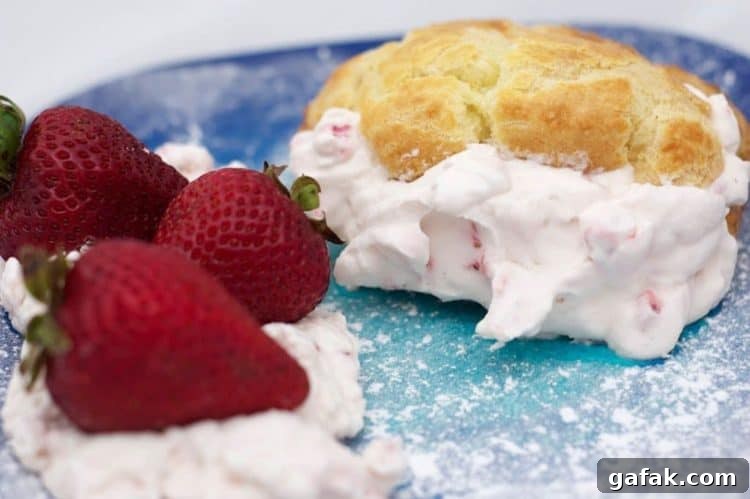 Strawberry Cream Puffs from the State Fair Recipe 9 A closeup of a strawberry dessert