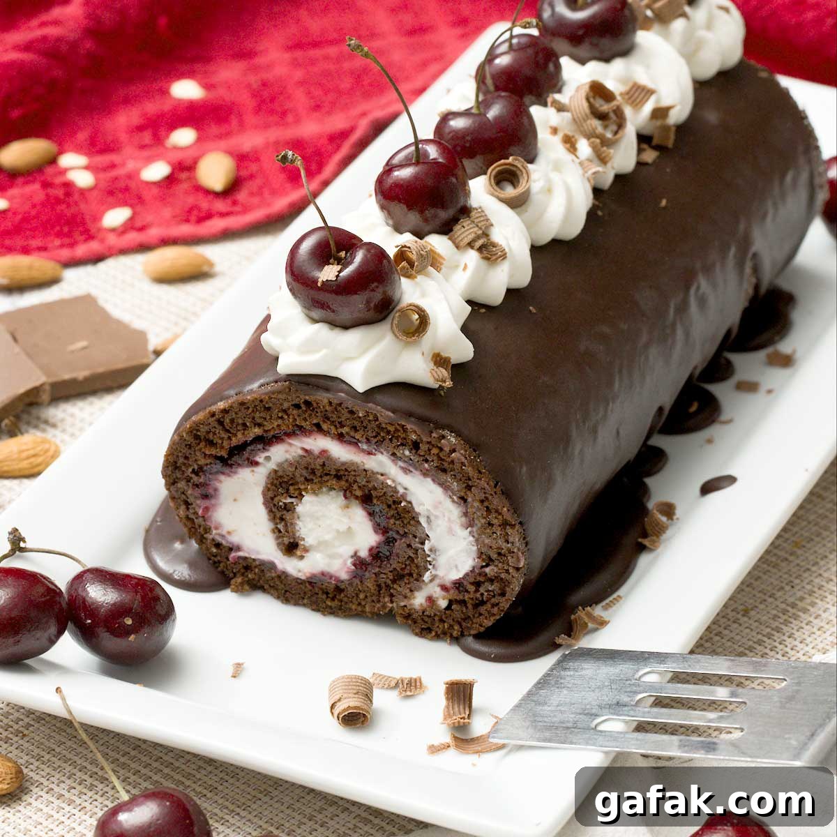 Gluten‑free chocolate swiss roll