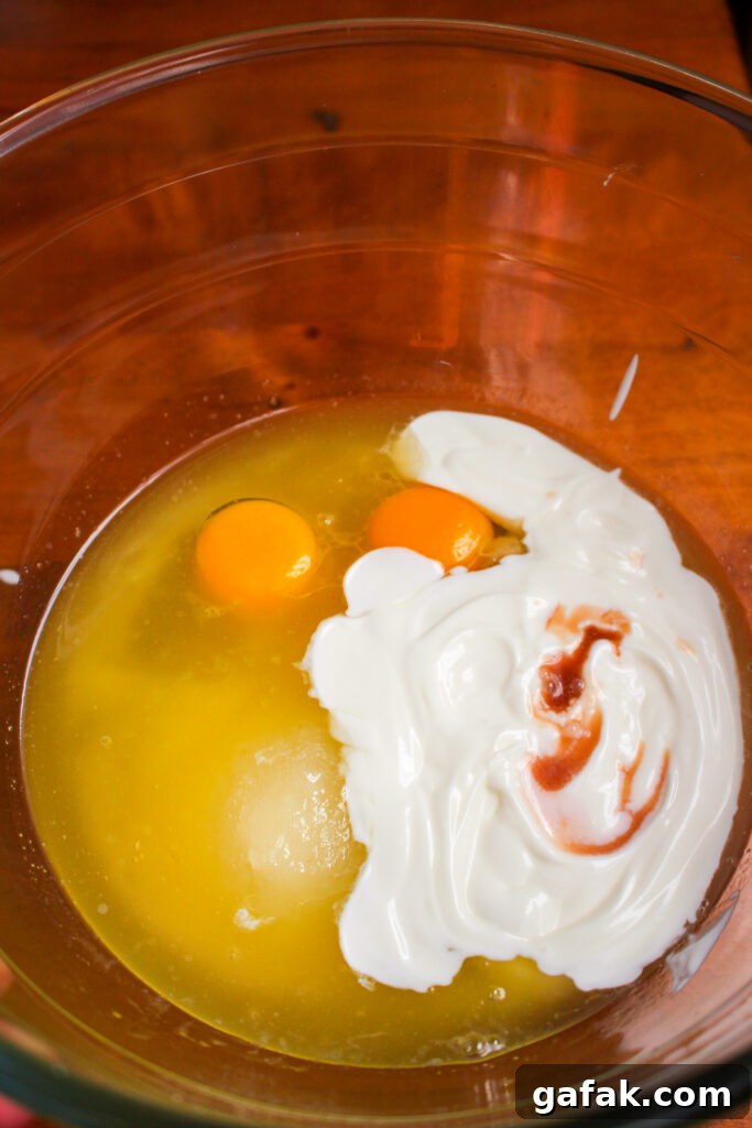 Whisking wet ingredients