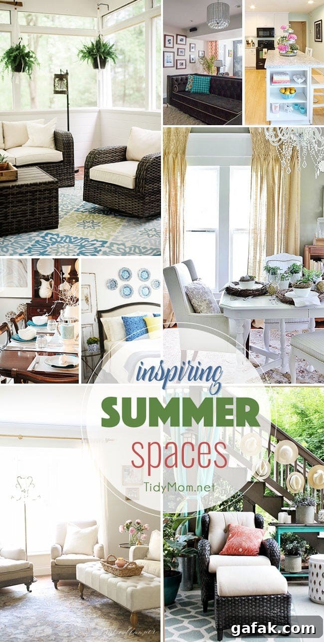 Inspiring Summer Spaces, Makeovers and Home Tours. From basements to dining rooms to patios you'll be inspired by these beautiful summer spaces