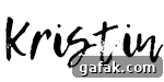 Close up of a signature of Kristin.