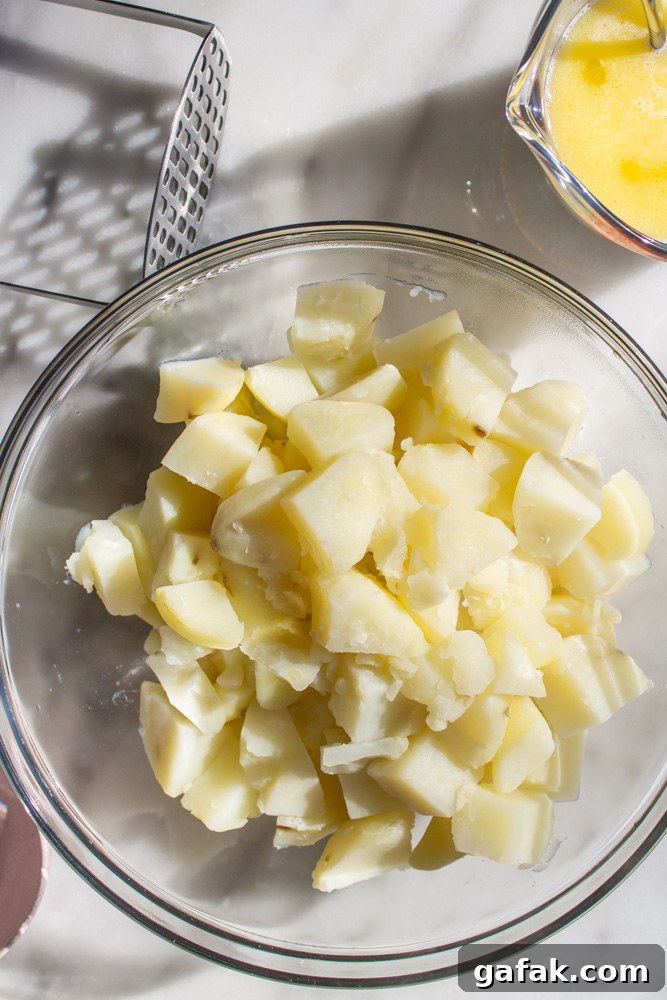 boiled potatoes