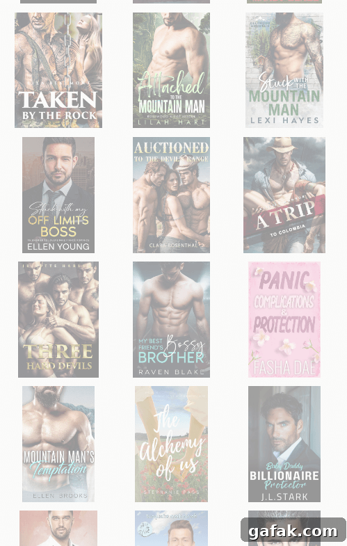 Sample screenshot of a few of the free romance books