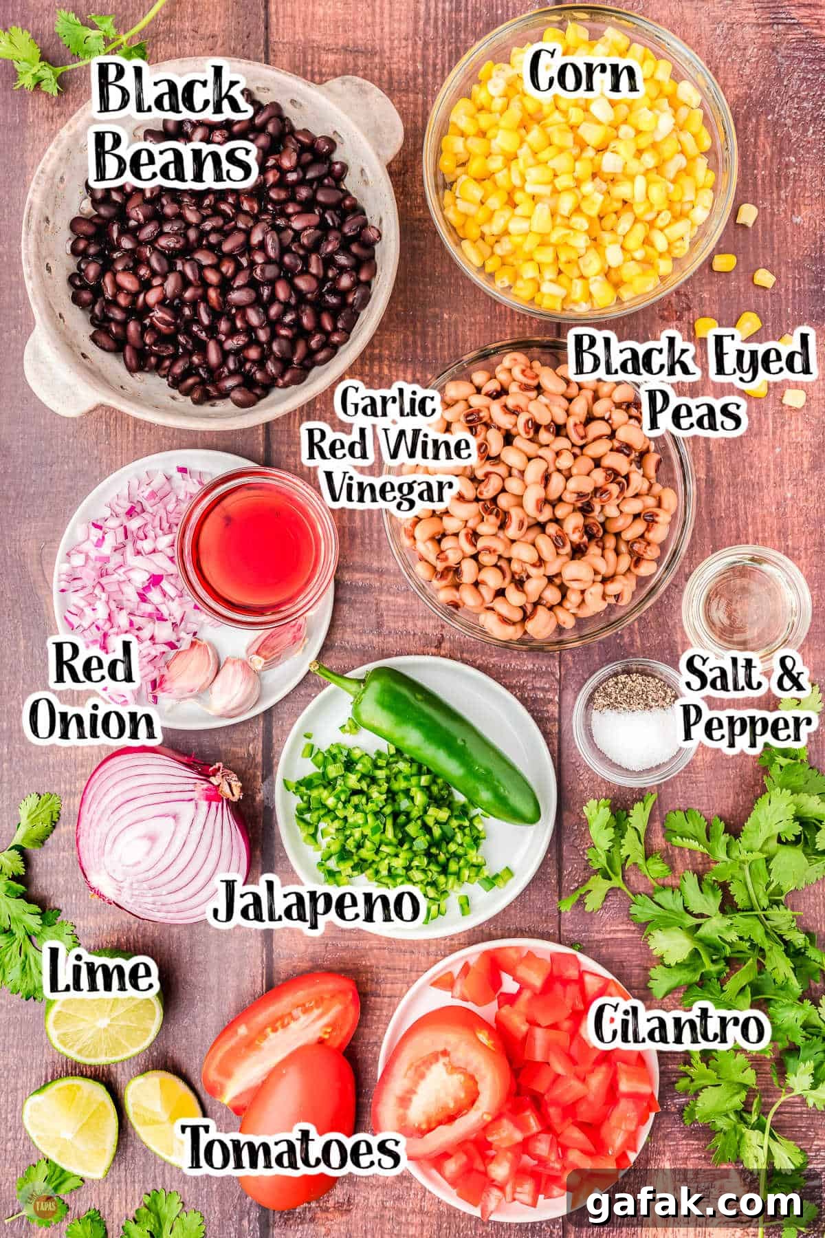 simple ingredients like corn kernels and black beans in bowls