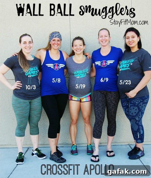 Five women share their CrossFit journey while pregnant. Tips, misconceptions, and modifications for a healthy pregnant CrossFit experience from StayFitMom.com.