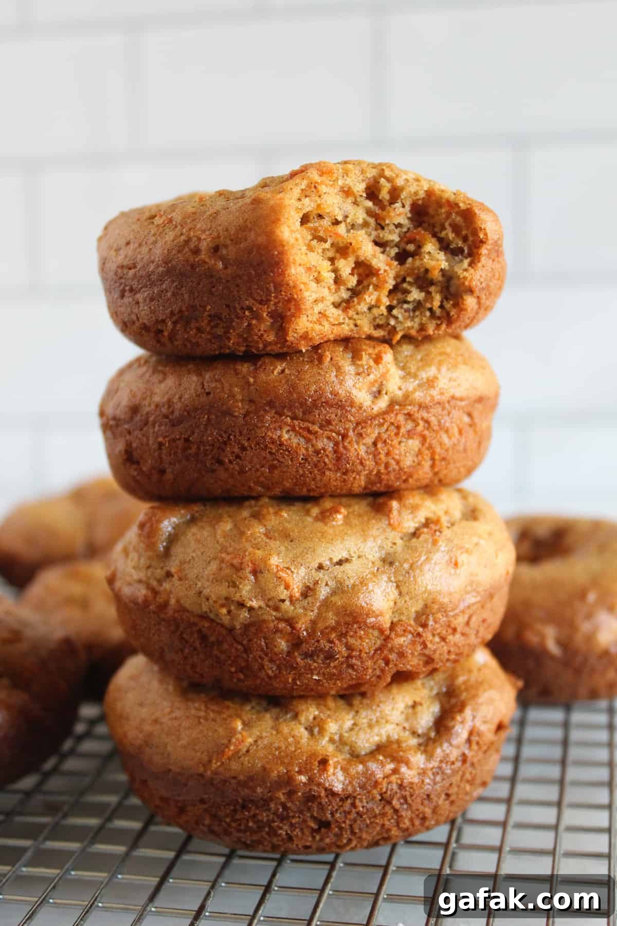 stack of carrot cake donuts