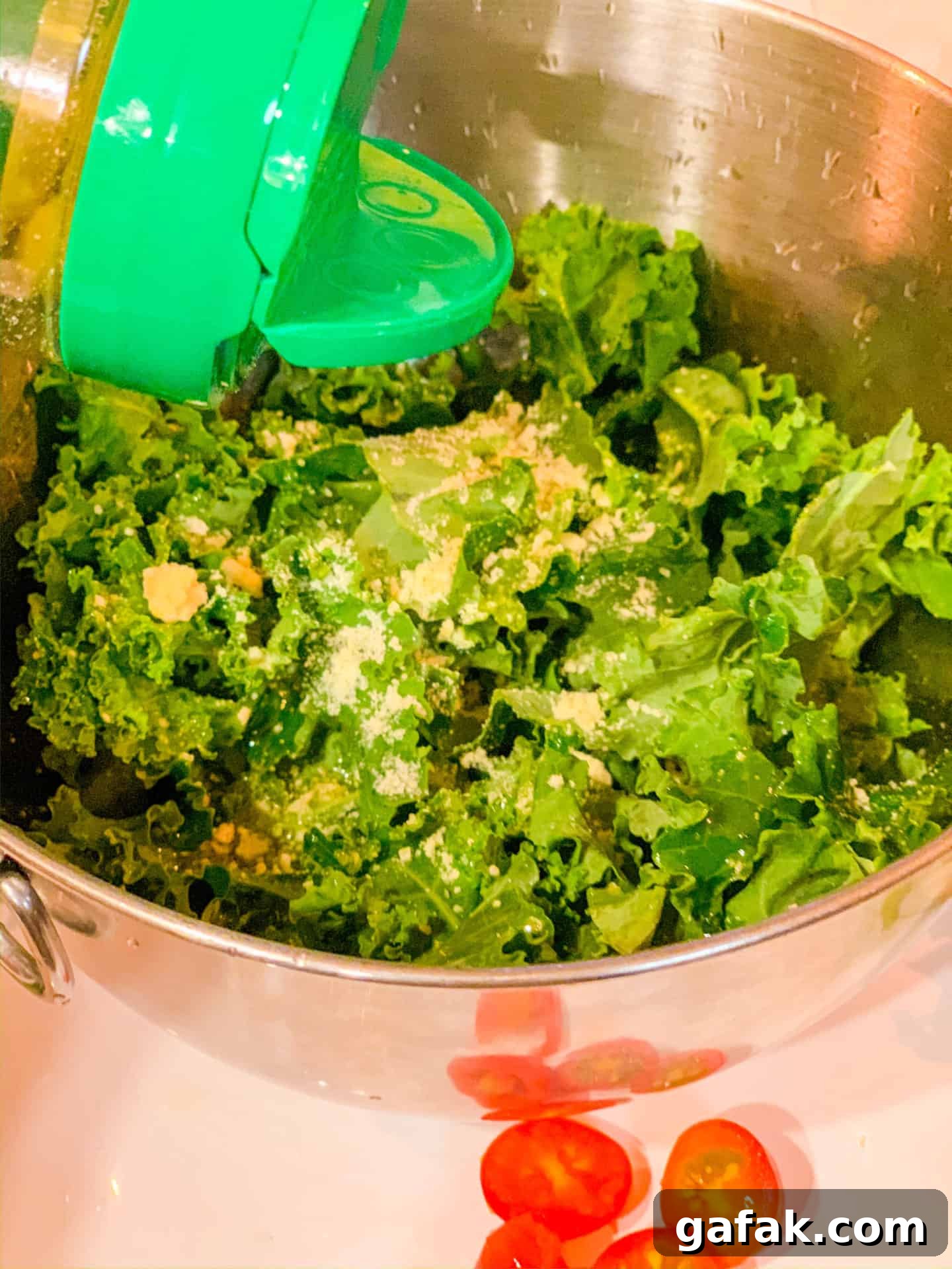 Make This Parmesan Cheese Savory Kale Salad