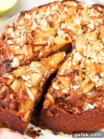 Reaching for a slice of Swedish apple cake