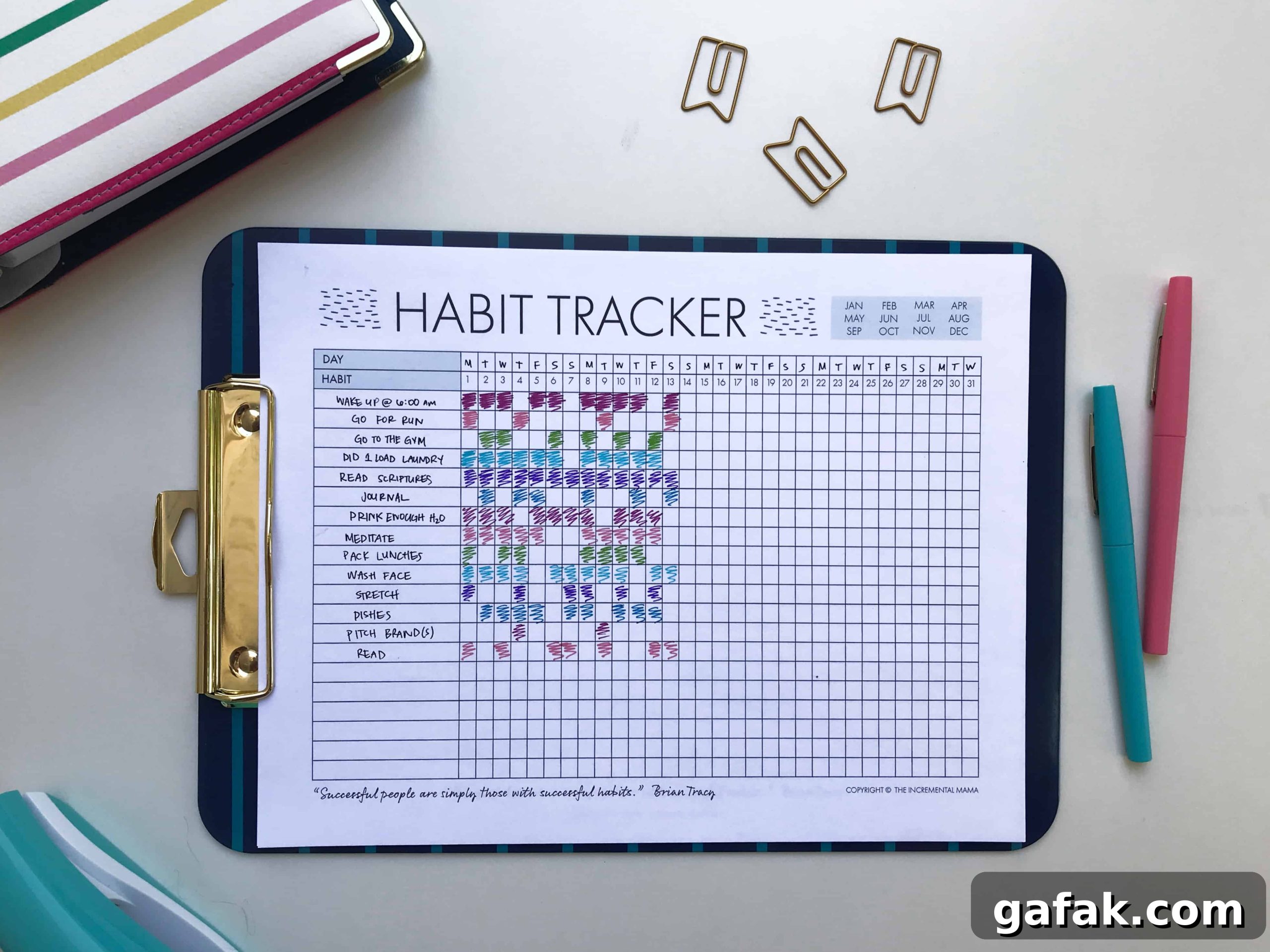 free printable habit tracker