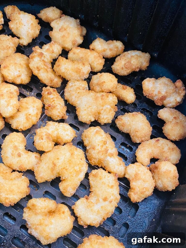 Crispy Shrimp Po' Boy Sandwich Recipe 3 frozen popcorn shrimp in the air Fryer before cooking