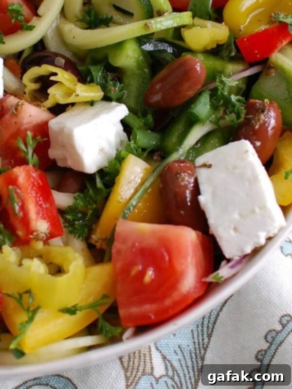 Spiralized Greek Style Salad 1200 x 1200