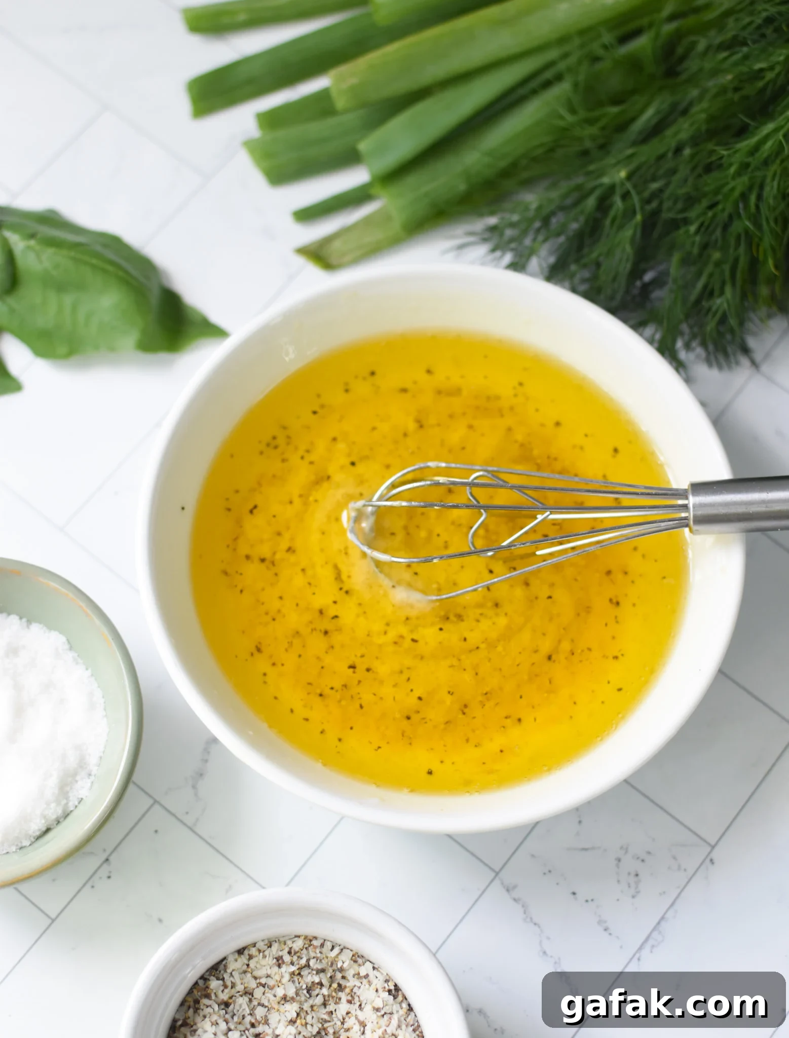 No Mayo Potato Salad dressing ingredients.
