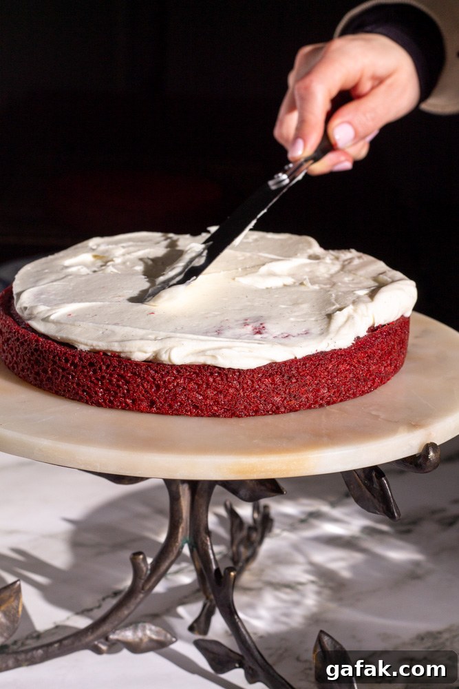 Decadent Red Velvet Cake Recipe for Moist, Silky Layers 4 icing red velvet cake