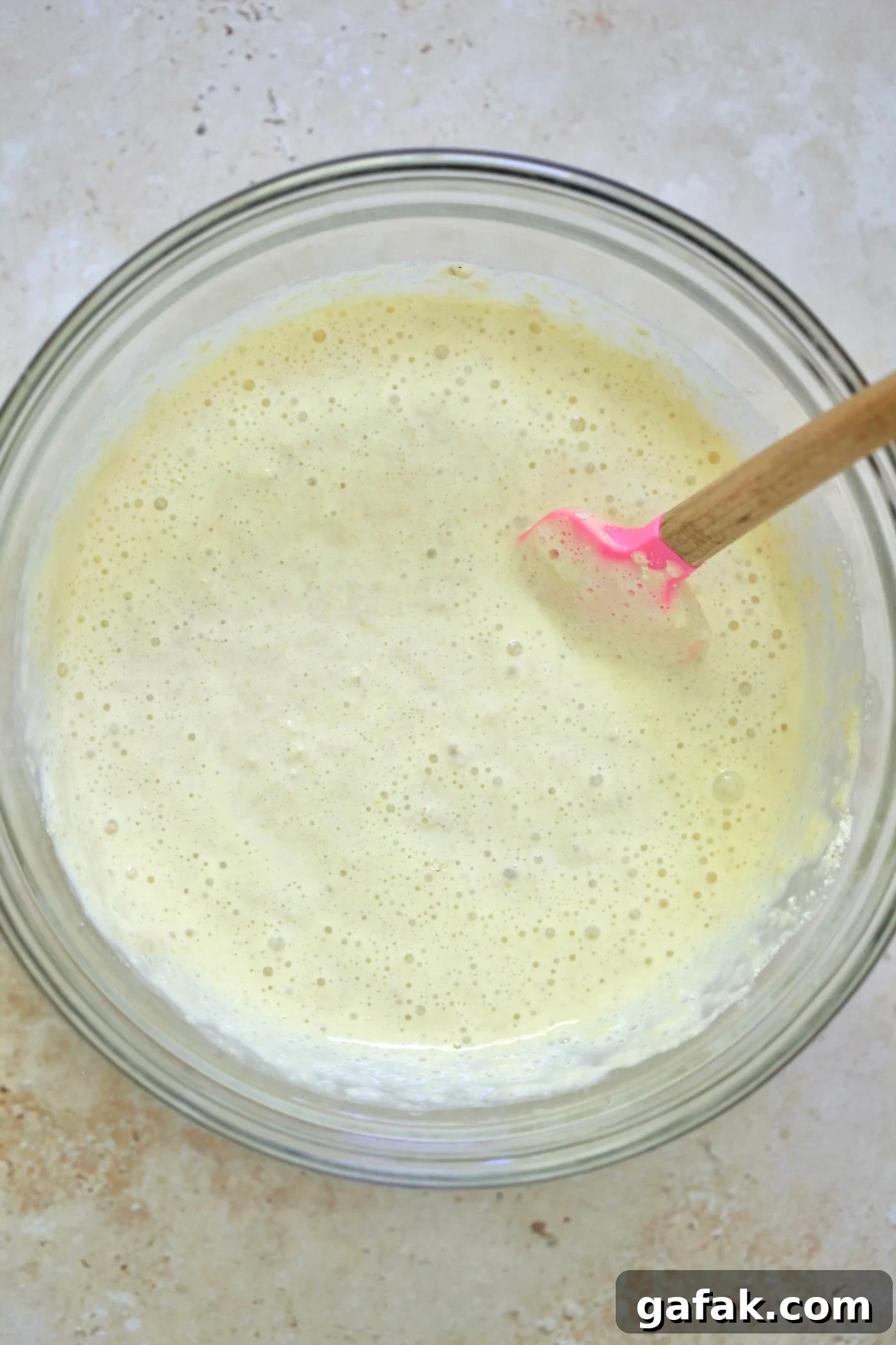 yellow wet mixture in bowl.