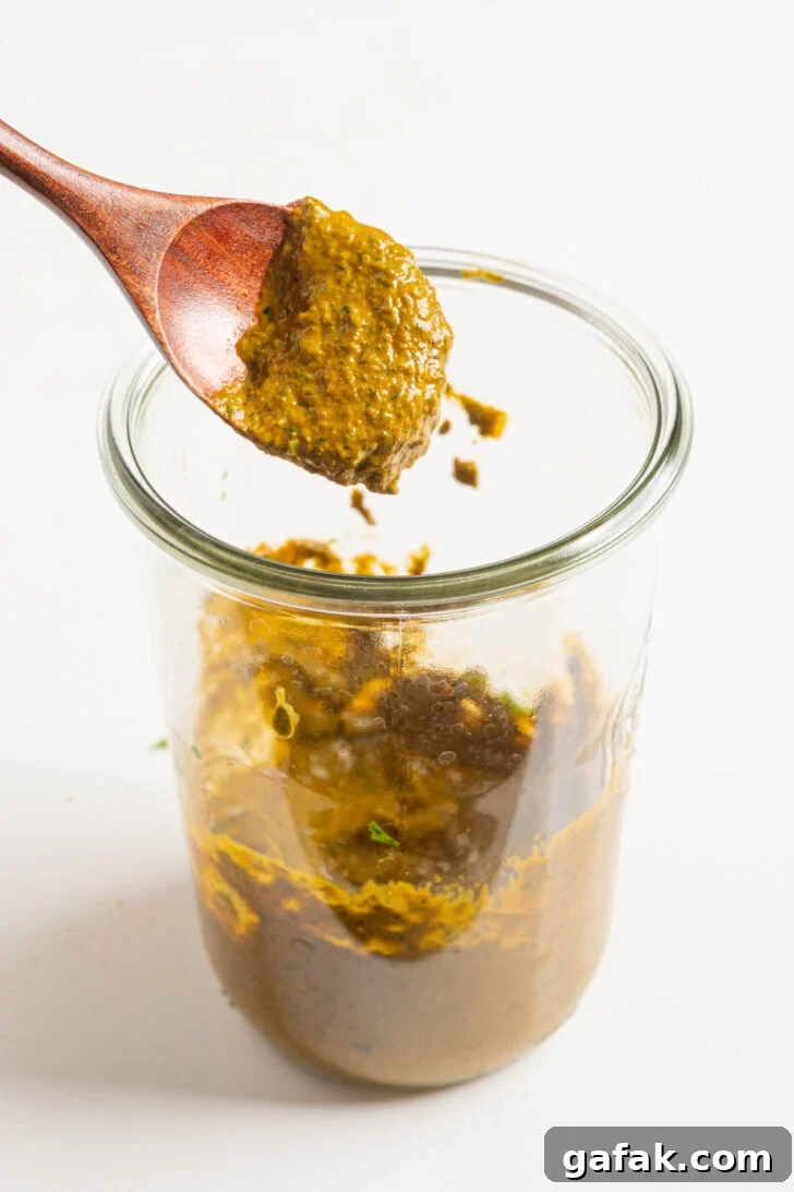 A Moroccan marinade in a bowl.