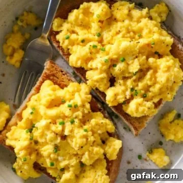 cottage cheese scrambled eggs on toast