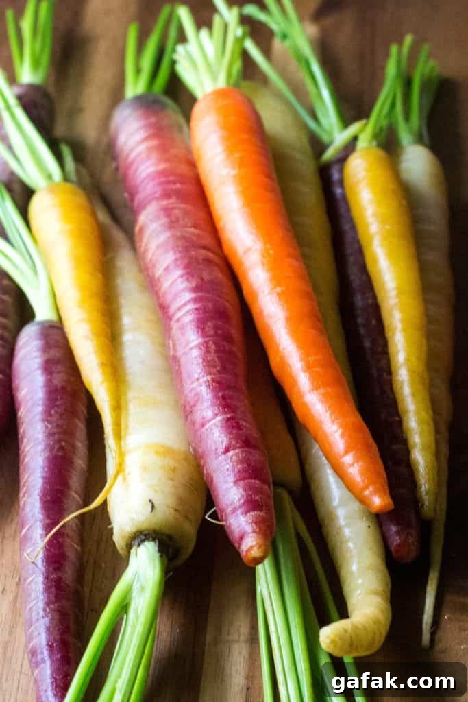 Roasted Honey Carrots - rainbow