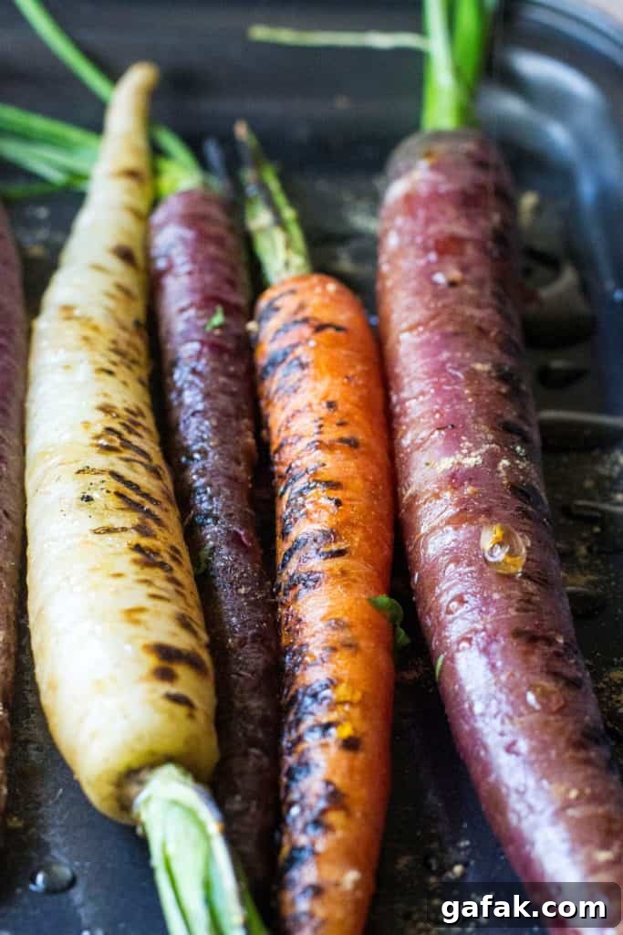 Roasted Honey Carrots - roasted on a pan