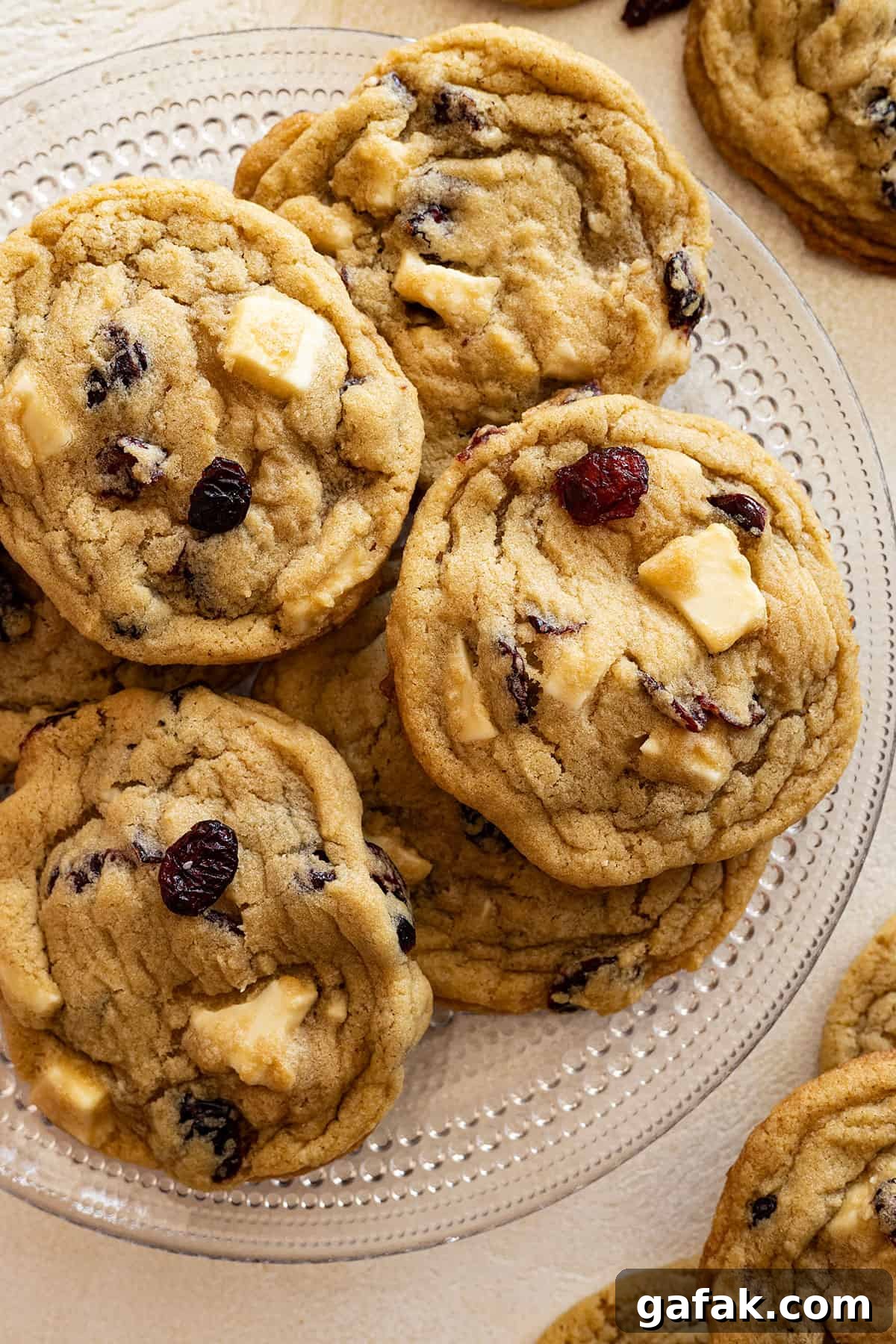 Close up of cookies on a plate.