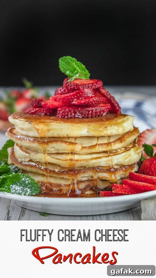 Fluffy Cream Cheese Pancakes