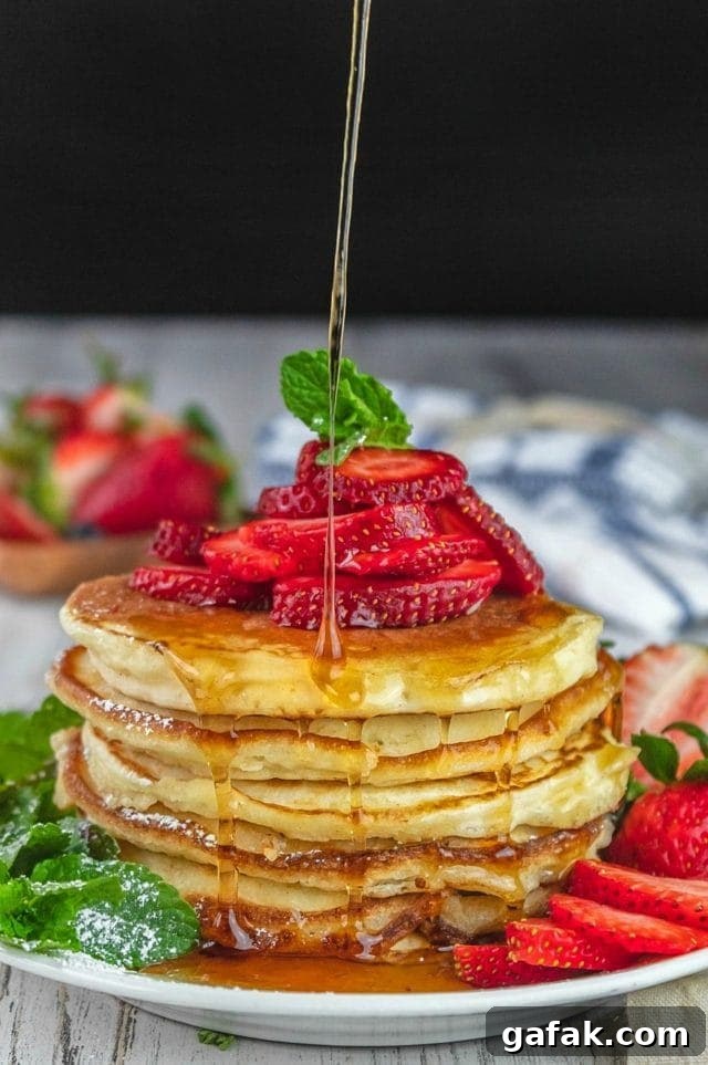 Fluffy Cream Cheese Pancakes