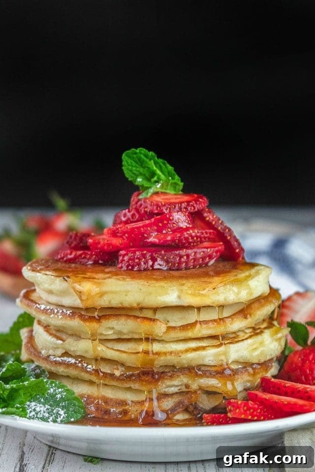 Fluffy Cream Cheese Pancakes