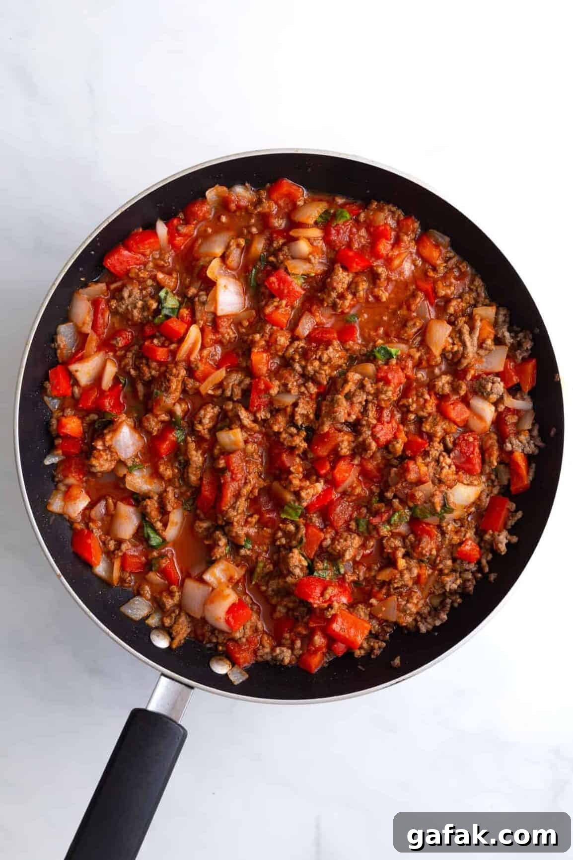 pan of stuffed zucchini filling.