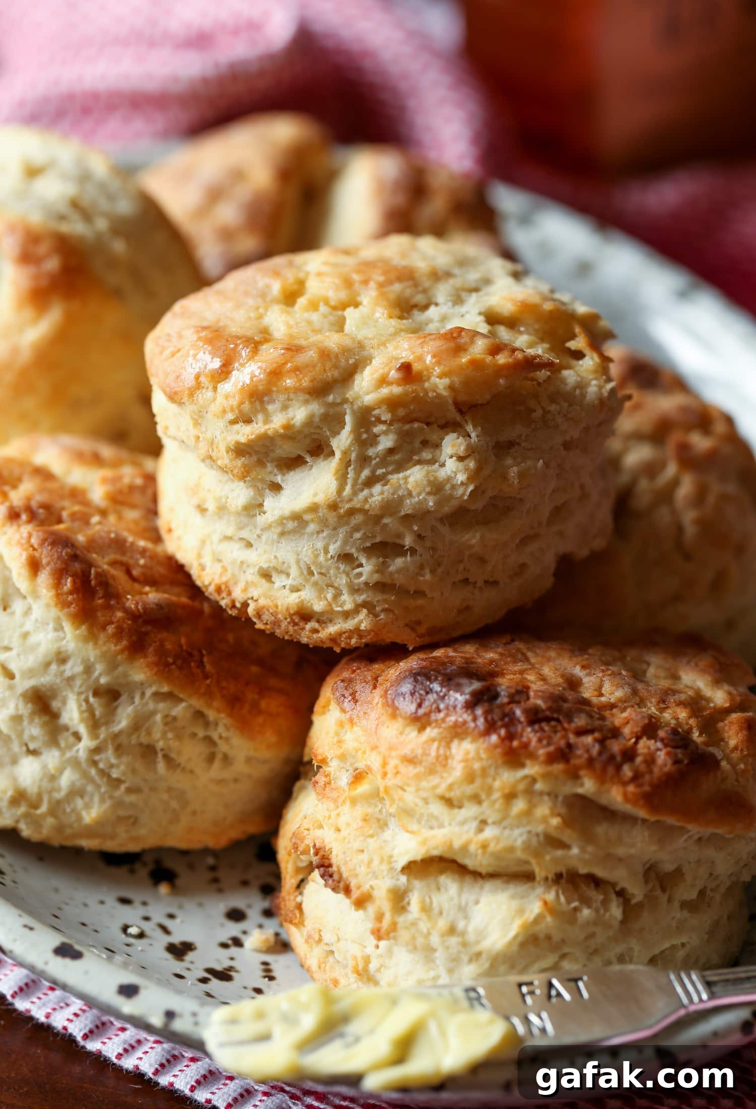 biscuits made in the air fryer on a plate