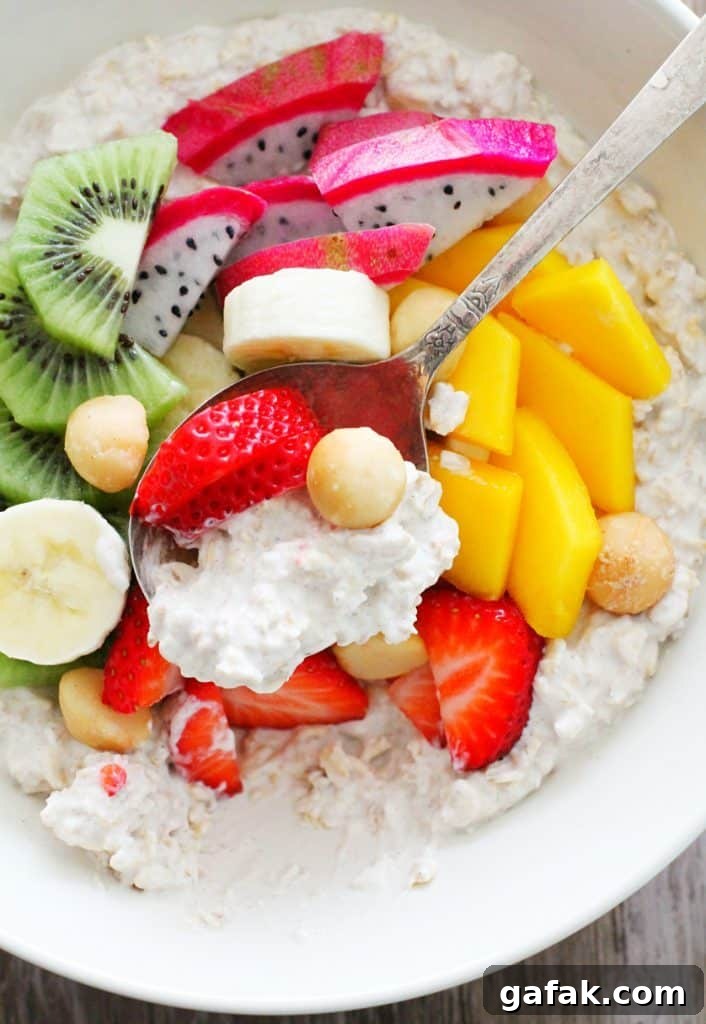 Tropical Overnight Oats by Foodtastic Mom #overnightoats
