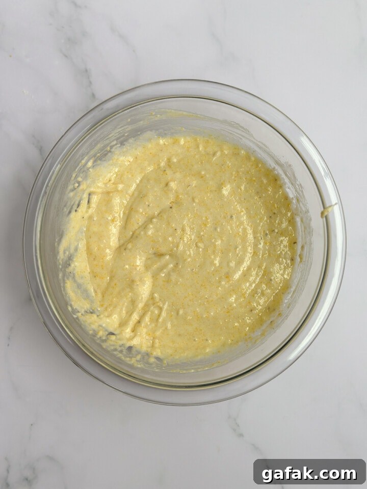 finished cornbread batter.