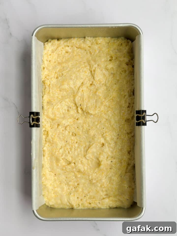 cornbread before baking.