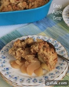 Classic German Apple Kuchen Recipe — Moist Spiced Apple Cake 10 This Quick Apple Crisp is so easy to make and the family loves it. I always keep a box of yellow cake mix in the cabinet just for this recipe!