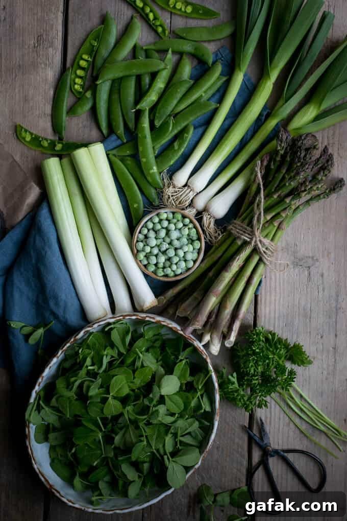 Asparagus, baby leeks, pea shoots and butter bean tart | via @annabanana.co