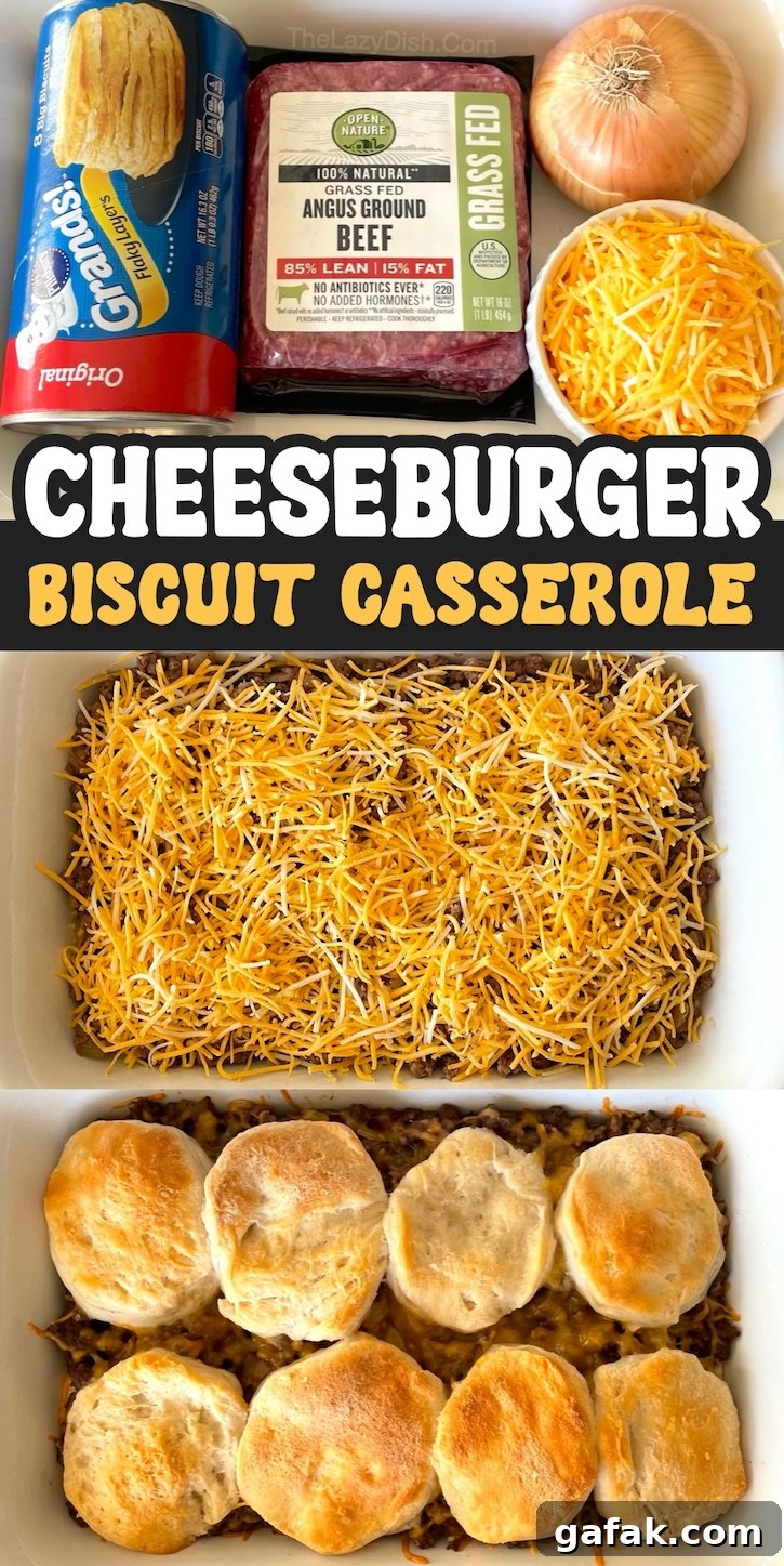 Chopped Cheeseburger Biscuit Casserole